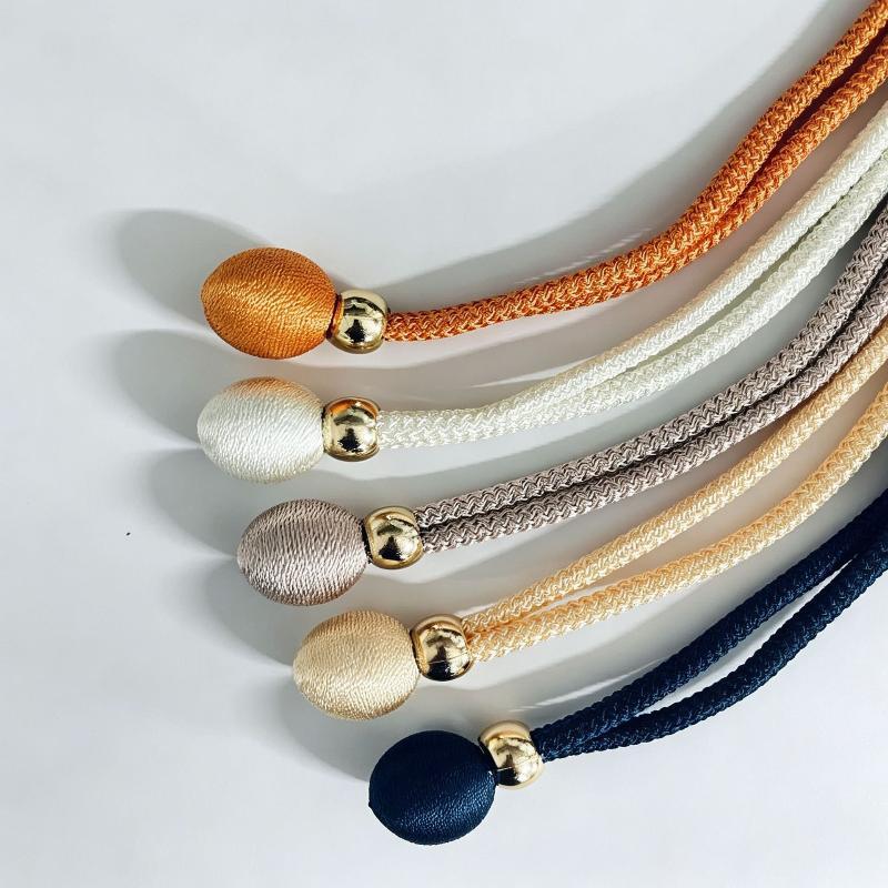 2Pcs Magnetic Curtain Tiebacks With Durable Braided Rope Elegant Gold Balls For Living Room Bedroom Decor