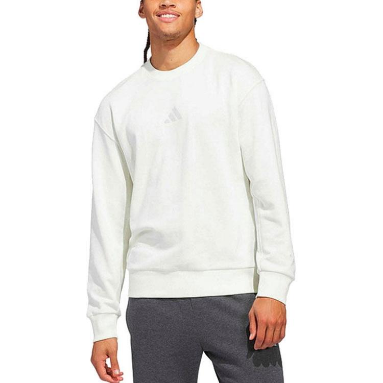 Adidas Solid Color Loose Fit Crew Neck Pullover Long Sleeve Sweatshirt Comfortable Daily Street Casual Outerwear Men KC3151
