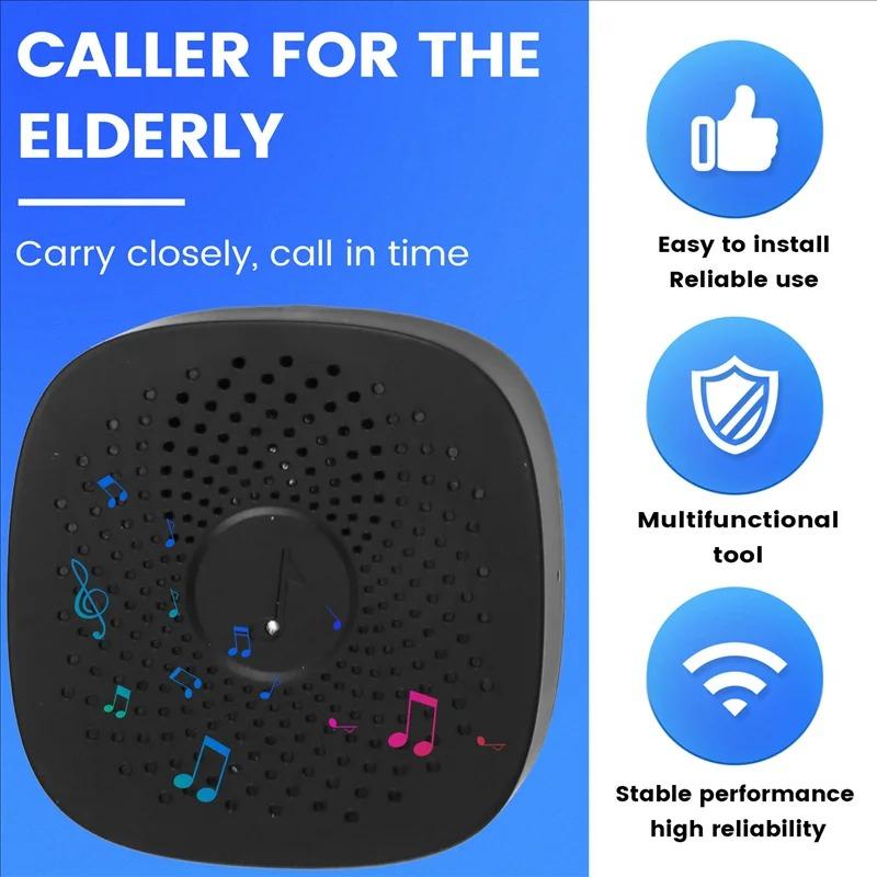 Wireless Doorbell Rain Proof Accurate Control 38 Melodies Portable USB Door Bell Ringer for Home