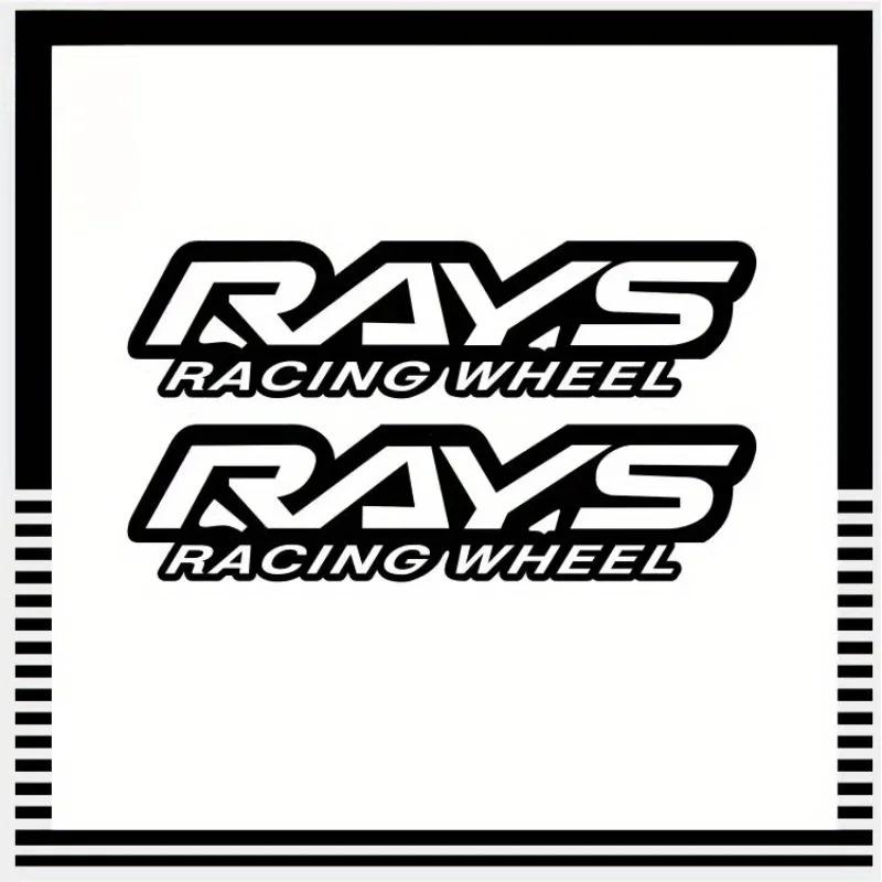 2Pcs/SET RAYS Racing Wheel Logo Stickers, Vinyl Decals for Car Laptop Phone Case, Stylish Tuning Decor & Enthusiast Gift