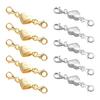 Pack of 10 Magnetic Jewelry Clasps Gold and Silver Plated Easy Necklace and Bracelet Chain Extenders Jewelry Accessory