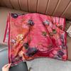 New retro oil painting scarf women's high-end sense autumn imitation cashmere jacquard warm scarf women give mother shawl
