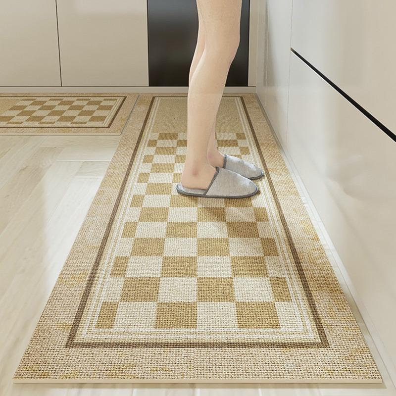 Kitchen Floor Mat Pvc Waterproof Leather Carpet Dirt-resistant Carpets Long Foot Mats Non-slip Oil-proof Modern Home Decor Rug