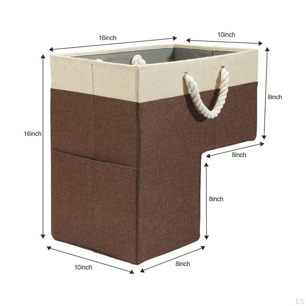 Basket for Stairs with Handles, Storage Solution Steps, Organizer Staircase