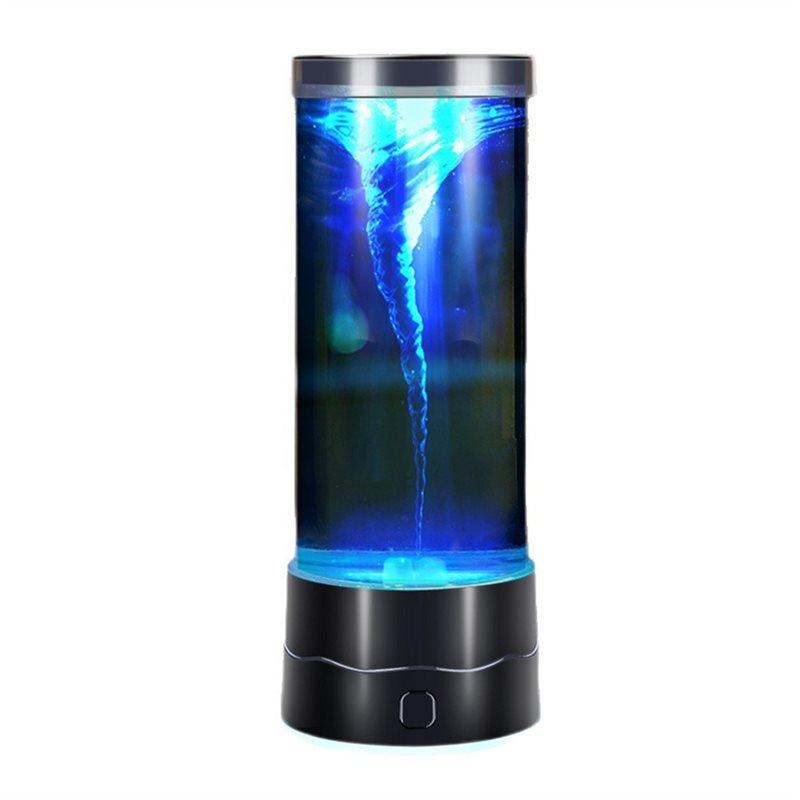 

A60ZUSB Powered LED Tornado Night Light Multi-Color Changing Atmosphere Lamp For Home Decormay чорний