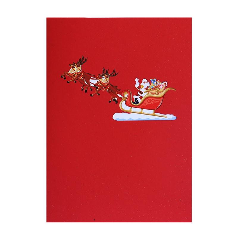 Novelty for Pop Up Greeting Cards 3D Christmas Cards Xmas Elements Greeting Card