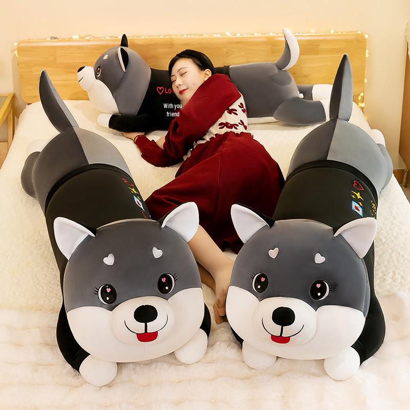 

Adorable Husky Plush Pillow – Long Striped Stuffed Animal for Kids Bedtime 70 cm