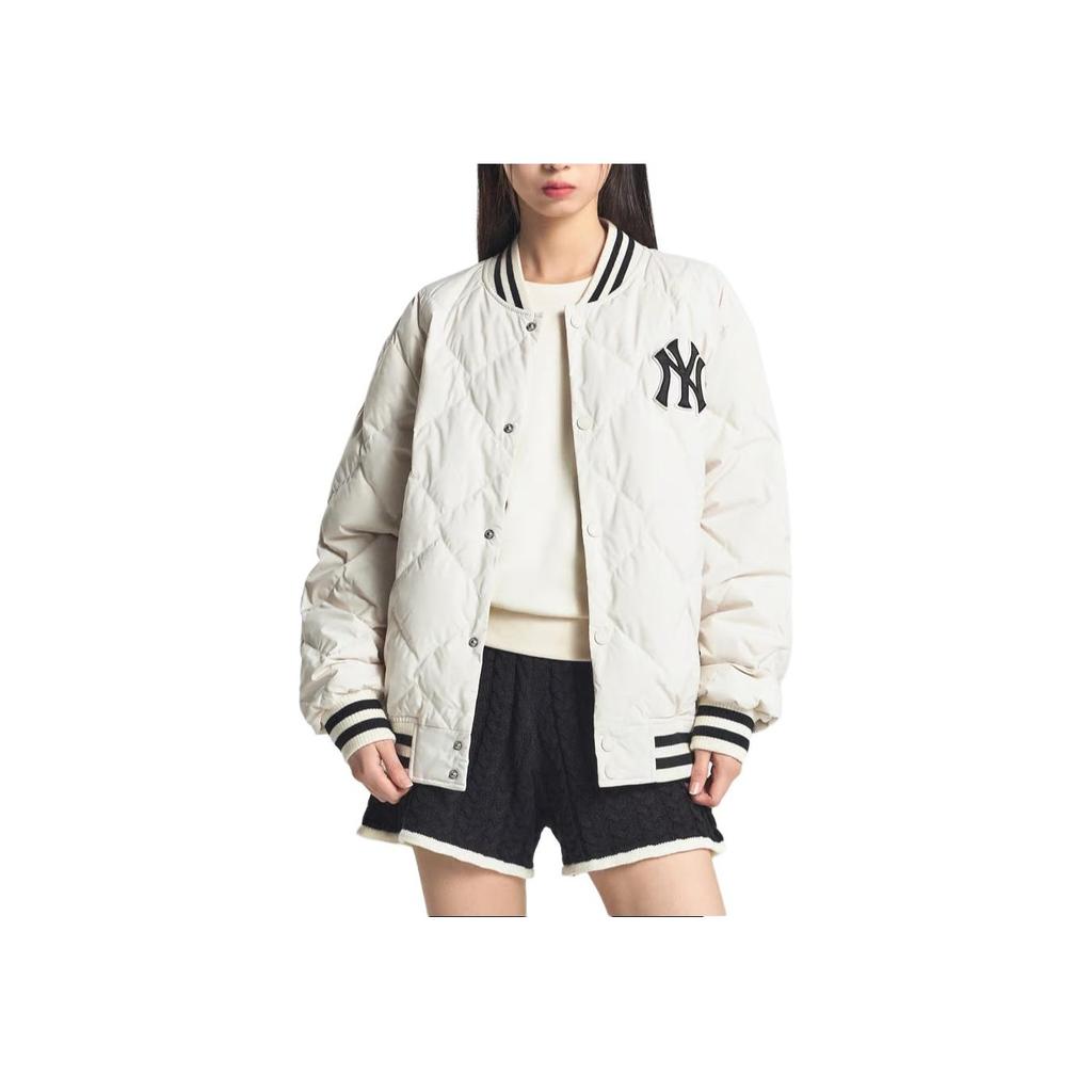 New MLB New York Yankees Baseball Jacket Unisex Ecru 3ADJV0646-50CRD