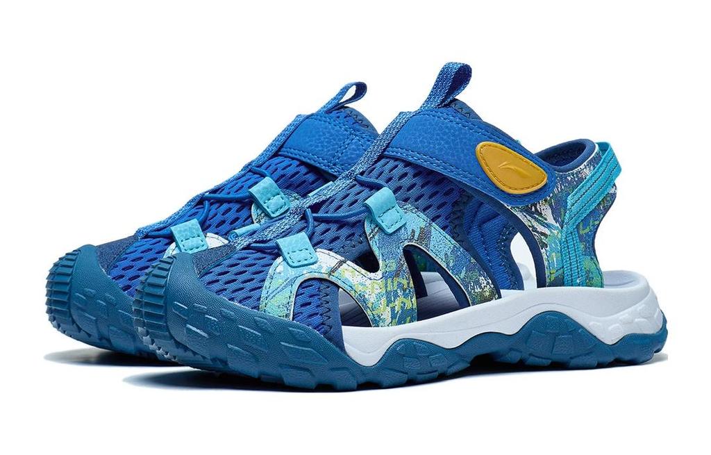 Li Ning YOUNG Trekking 1.5m Comfortable Breathable And Lightweight Children's Sandals Blue Teenagers YKUT016-7