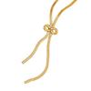 Classical Bowknot Dangle Tassels Necklace Premium Stainless Steel Jewelry Perfect For Office Dinner Dates