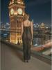 European and American Rhinestone Spaghetti Strap Mesh Evening Gown - Sexy Slim Fit Hip Hugger Skirt for Nightclub and Banquet Parties