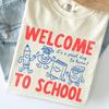 Comfort Colors 'Welcome To School' Shirt and Kids Tshirt : 'Great Day To Learn' Doodle Style Tee