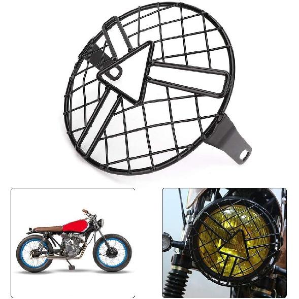 For Headlight Grill Gorgeri Headlight Grille, Motorcycle Front Headlight Guard Grille Headlamp Grill Cover Screen Protector Headlight Grill Grille