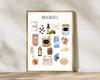 Kids Bake Shop Baking Equipment and Baking Ingredients Art Poster Canvas Painting Wall Print Picture for Living Room Home Decor