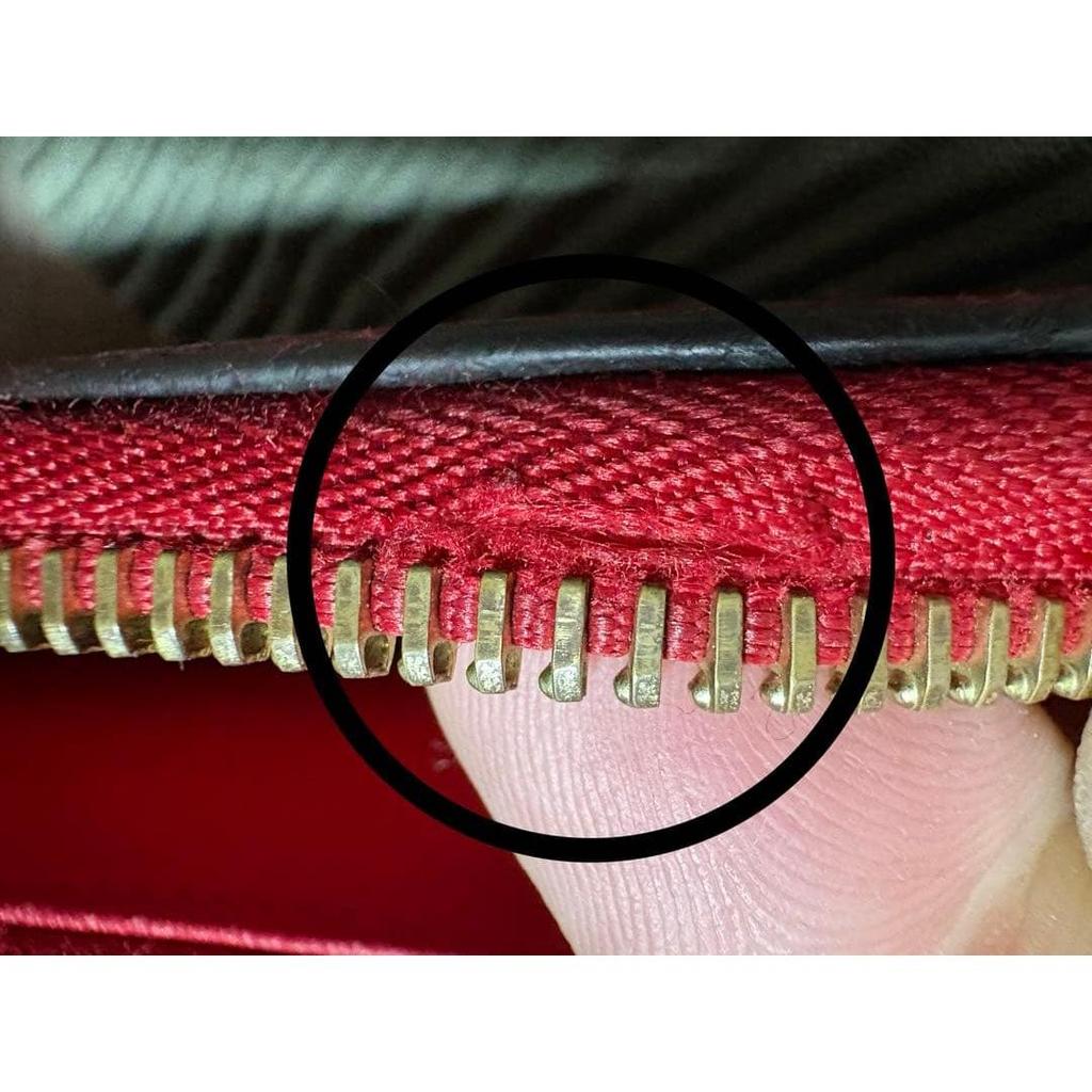 Used LOUIS VUITTON Monogram Empreinte Long Wallet Red