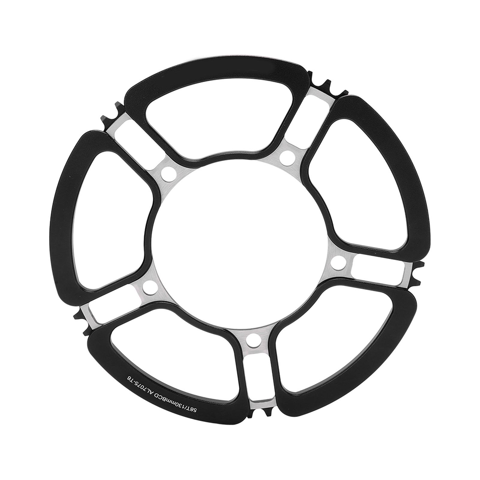 Lp Litepro 58T Bicycle Single Disc Tooth Plate Rustproof Five Holes Chain Wheel Disc Black