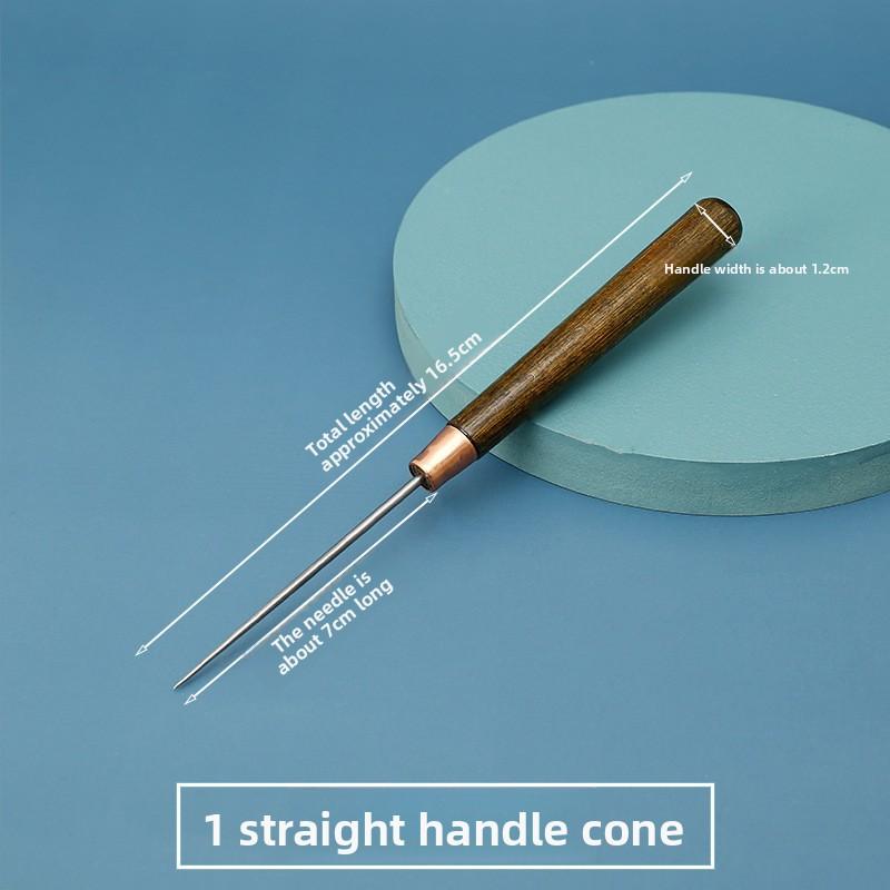 Old-fashioned Solid Wood Hole-making Spools, Hand-made Hole-drilling for Shoes, Perforation for Shoe Laces, Patching Shoes, and Shoe Repair.