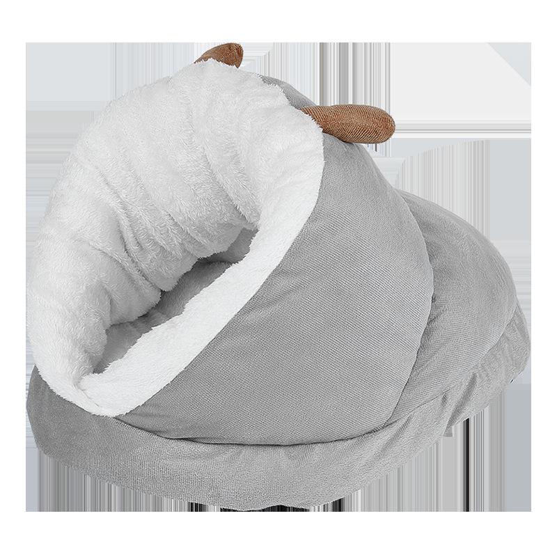 Plush Winter Warm Pet Nest: Cozy Cat & Dog Slippers, Large Space Dog House, Thickened for Comfort.