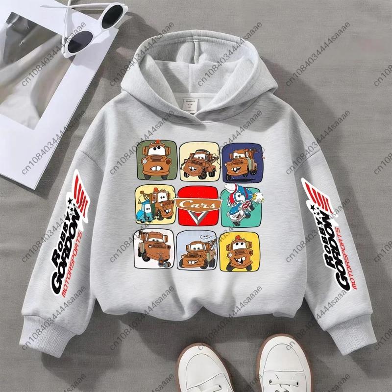 Spring Autumn Lightning Mcqueen Cartoon Children Hoodie Long Sleeve Pixar Car Print Kid Boy Clothes Fashion Pullover Sweatshirts