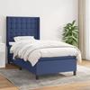 3131735 vidaXL Divan Bed with Mattress Blue 100x200 Cm Fabric