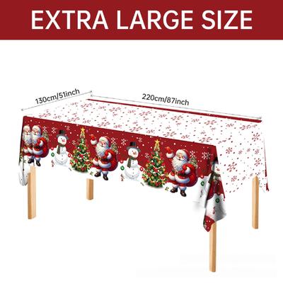 Weihnachts-Schneemann-Themen-Einweg-PE-Tischdecke