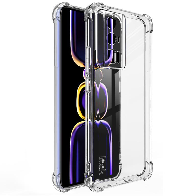 

IMAK For Xiaomi Poco F5 Pro 5G/Redmi K60 Pro 5G/K60 5G Shockproof Phone Case Four Corner Airbag Soft TPU Anti-scratch Cover Transparent