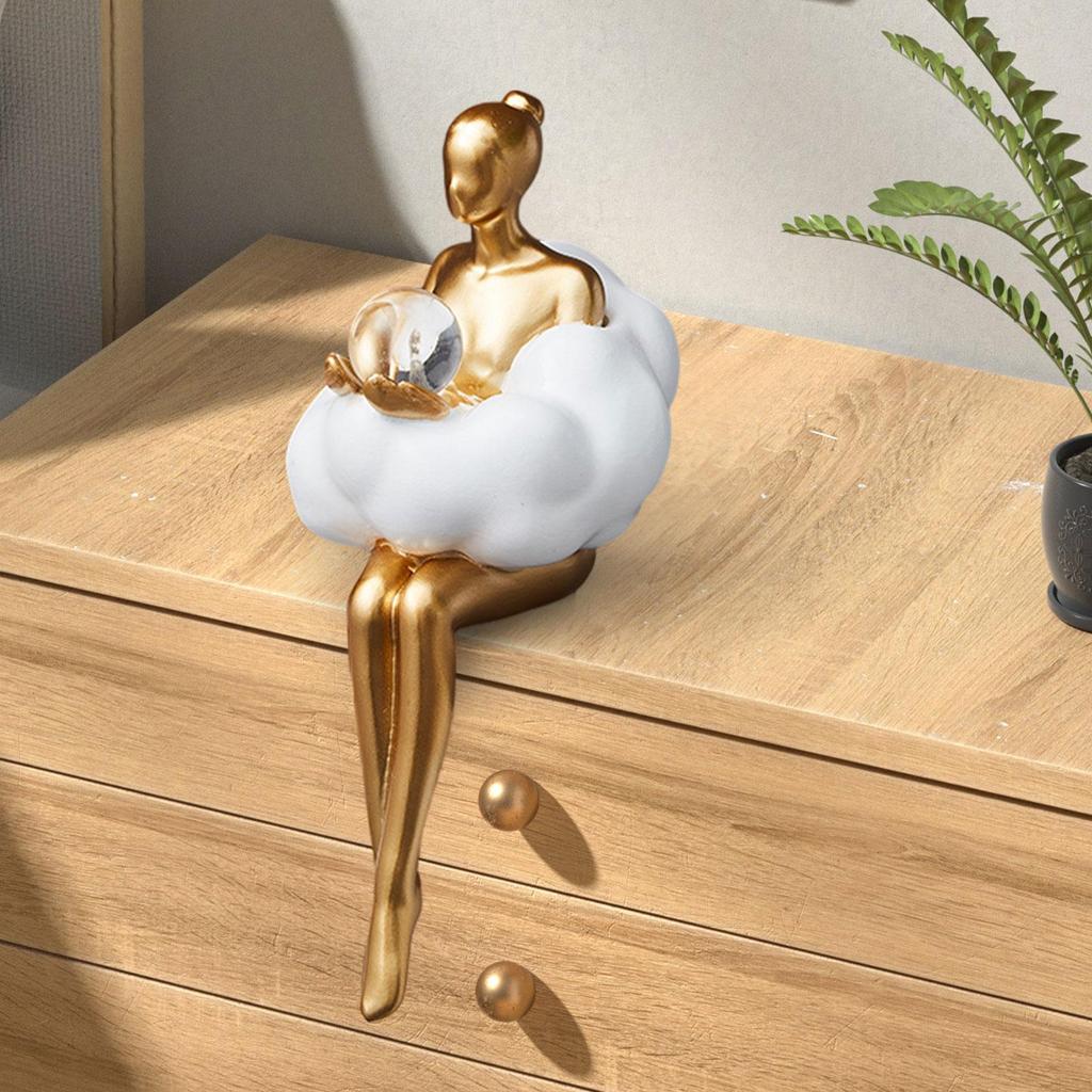 Art Statue Decor Women Christmas Gift Table Centerpiece Character Statue for Living Room Office Shelf Bookshelf Decorations