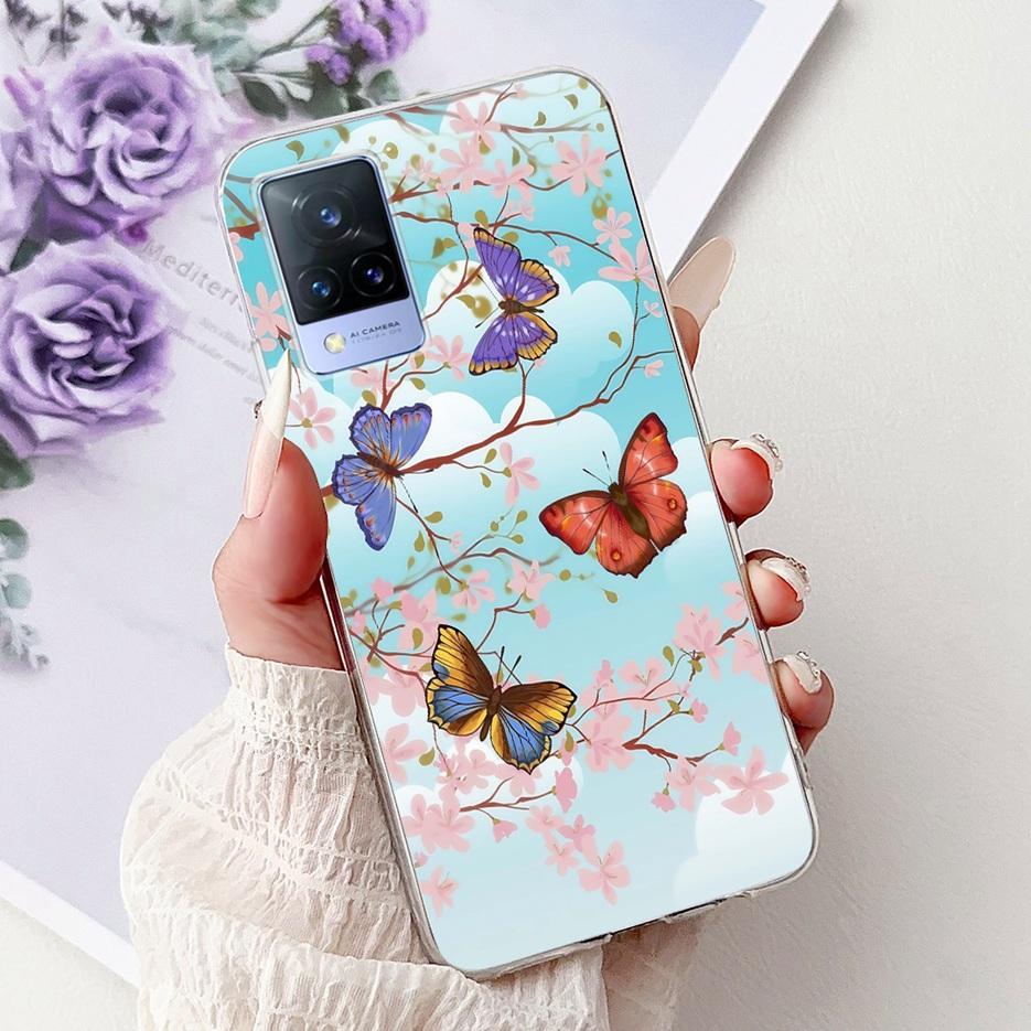 For Vivo V21e Case V2061 Cute Cat Lion Painted Cover Soft Silicone Phone Cases For Vivo V21 V2066 V2108 V 21 VivoV21 E 4G Fundas