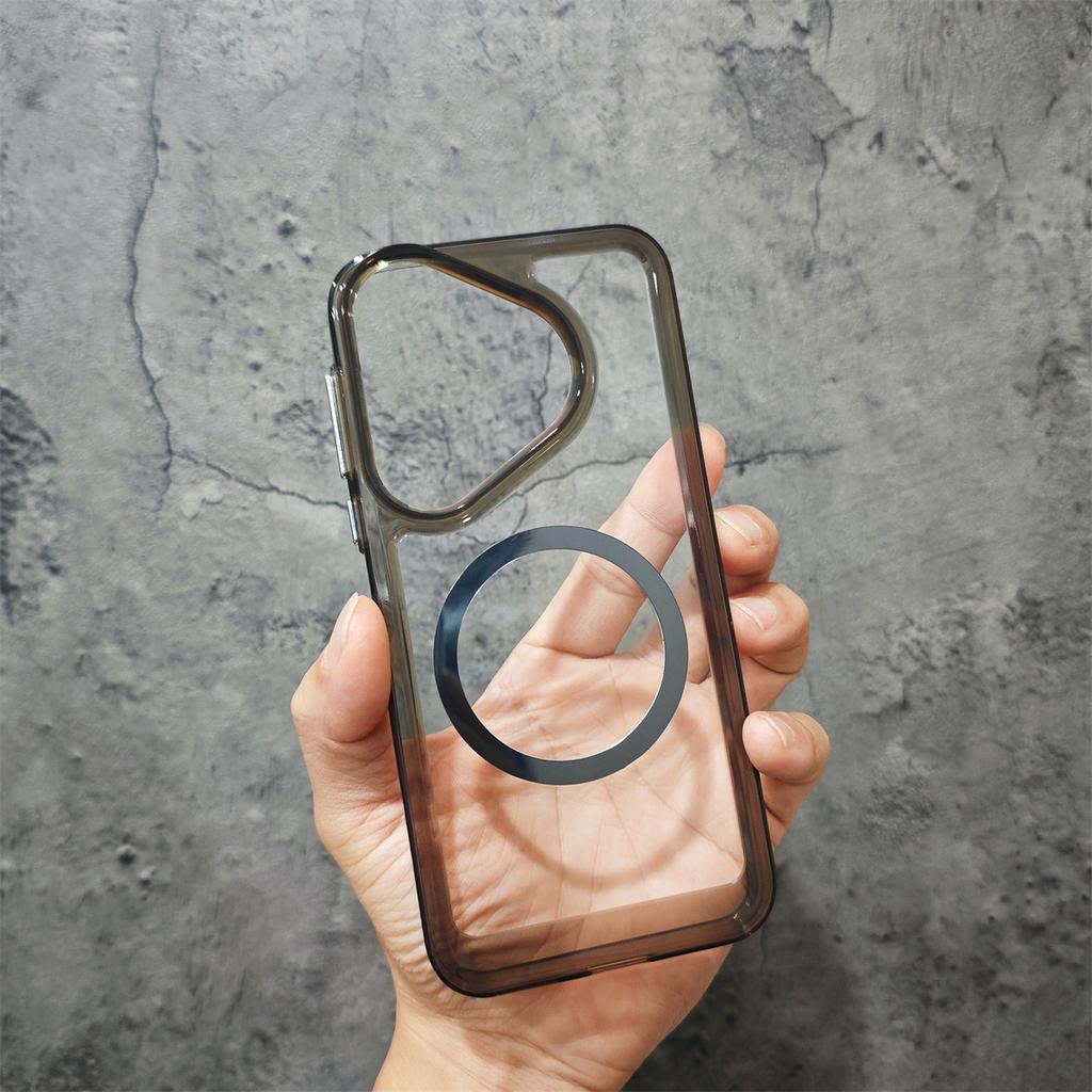 Applicable to Huawei Pura70ultra laser magnetic mobile phone case mate60 anti-drop DIY acrylic space case