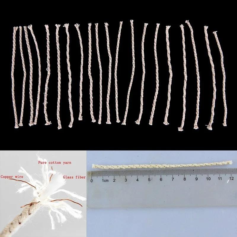 20Pcs/30Pcs Cotton Core Wick For Kerosene Alcohol Lamp Durable Wicks For DIY Wheel Kerosene Oil Lighter Candle Making Tools