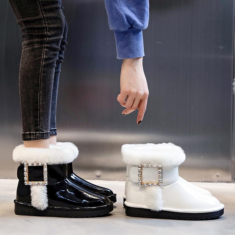 Real Wool Snow Boots Women's 2025 Autumn and Winter New Women's Medium Tube Waterproof Cotton Boots Warm and Velvet Snow Cotton Women's Tide