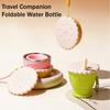 Collapsible Travel Cup with Lid Cookie Design Silicone Folding Cup Portable Reusable Drinking Cup for Camping Hiking Picnics