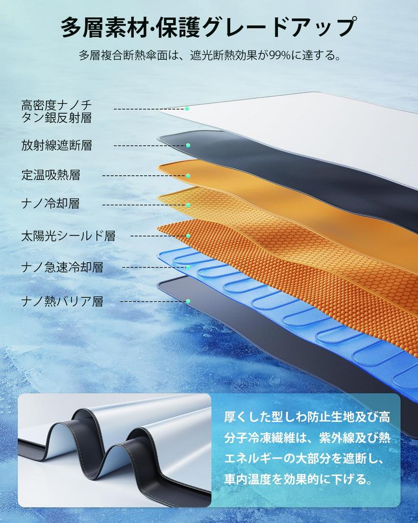 GAFAT Windshield Sunshade for Suzuki Custom Generation Bendable Center Rod for MK33V and Reinforced Sunshade for Spacia Foldable Sunshade with Light