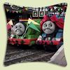 Thomas The Train Square Pillow Covers Cartoon Sofa Decorative Home Double-Sided Printing Short Plush Cute Cushion Cover