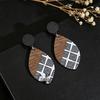Cross Retro Mu Er Aztec Pattern Horse Eye Patchwork Earrings - American Western Ethnic Style Accessories
