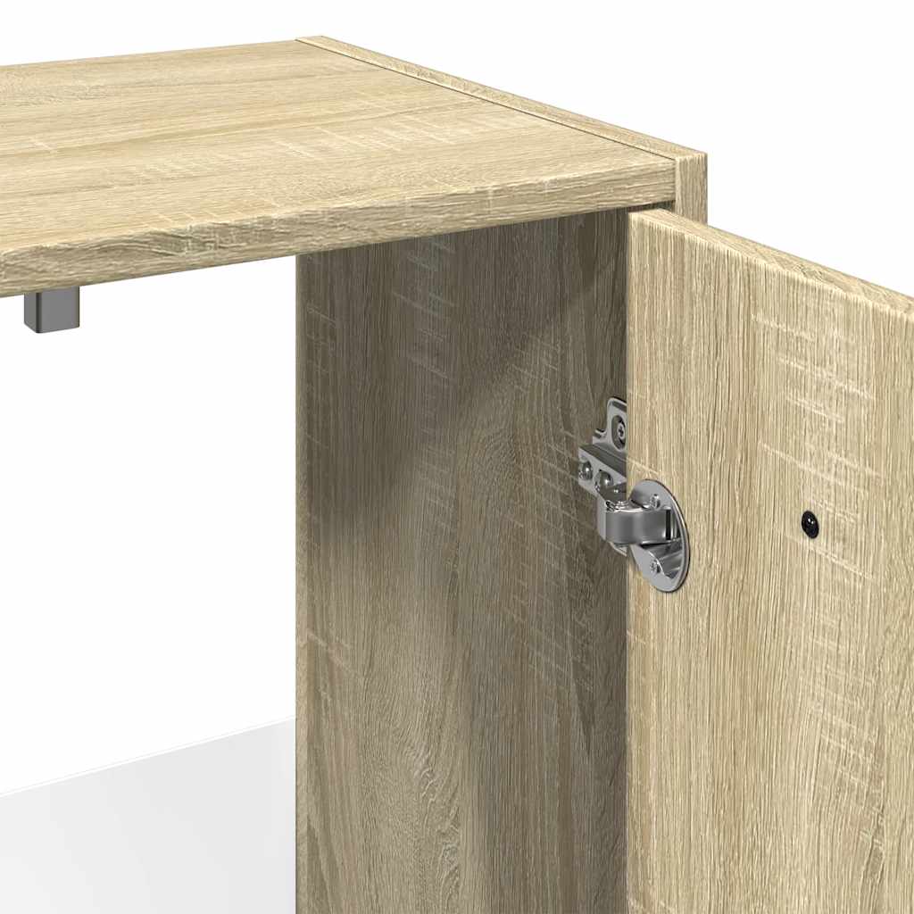 2 Piece Bathroom Furniture Set Sonoma Oak Particleboard