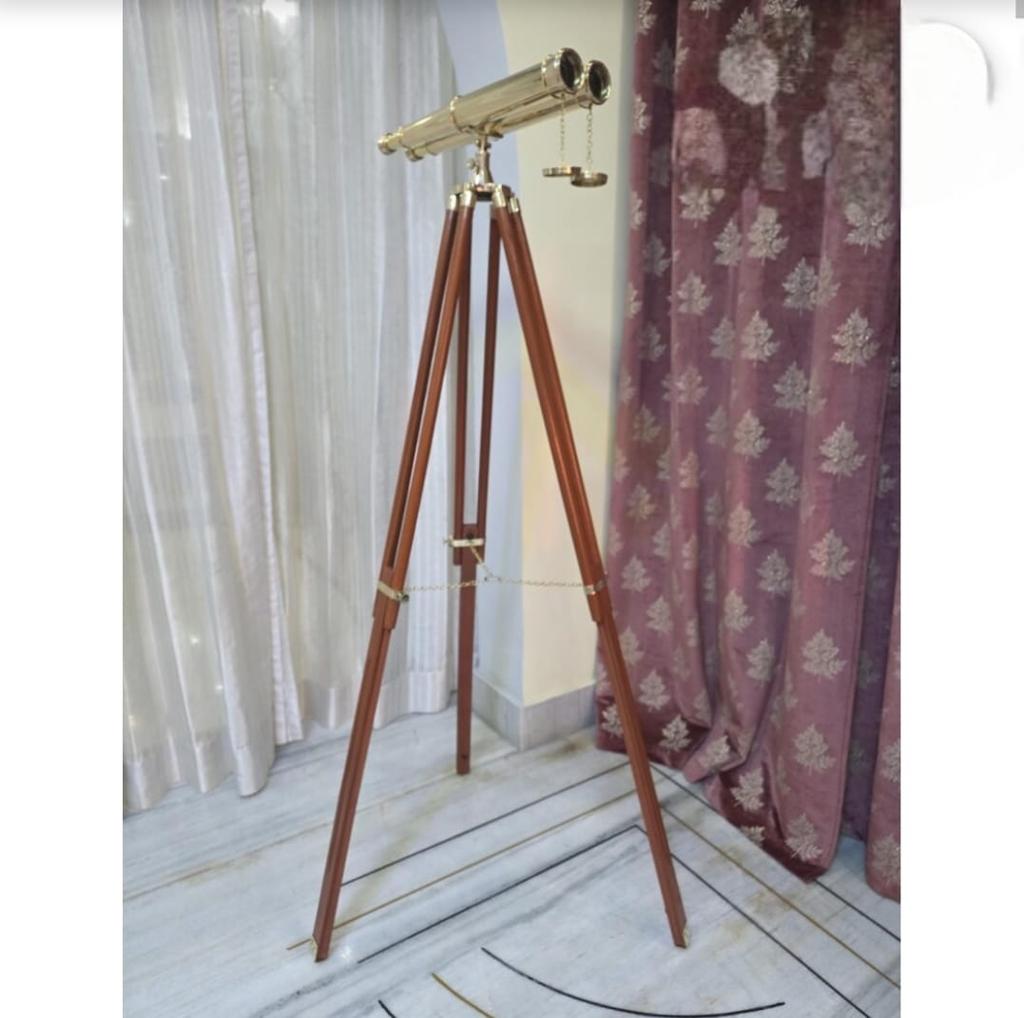 Binoclu din Alamă Gravat Personalizat Telescop Nautic pe Trepied din Lemn Crăciun Ziua Îndrăgostiților Zi de Naștere Sărbătoare Decor pentru Casă Cadou Personalizat