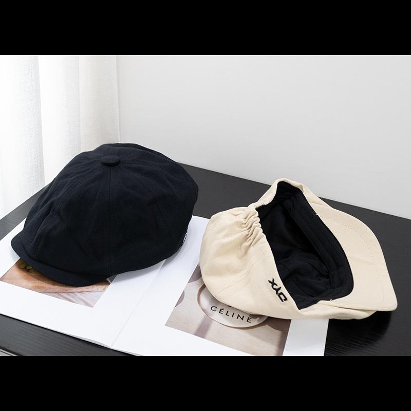 Reversible baseball cap, men's khaki newsboy cap, trendy beret, women's painter hat