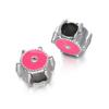 5pcs/Lot CCB Hexagon Charms Beads Colorful Necklaces Bracelets Big Hole Bead Spacer Charms for DIY Jewelry Making Accessories