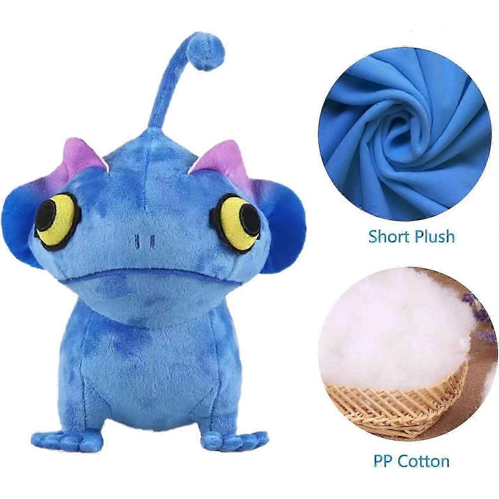 The Sea Monster Plush Toy Blue Lantern Fish Cartoon Doll Blue Sea Monster Stuffed Animal Home Dector