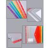 6Pcs Punched Pocket Clear Document Wallet 11 Holes Punched Pocket File Bag Letter Size Folder Filing Wallet File Sleeve