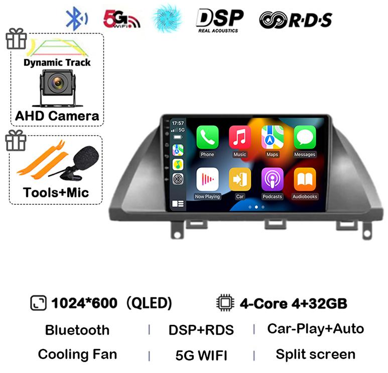 Android 14 Auto Carplay For Honda Odyssey 2005 - 2010 Screen Car Radio Stereo GPS Navigation Multimedia Video Player WIFI 4G DSP