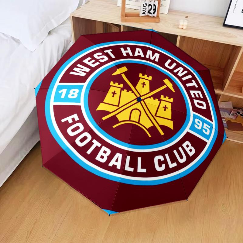 1PC hammer Football Printed Umbrella Folding umbrella, automatic umbrella 8-Frame for Travel, camping Fan gifts Christmas Gifts