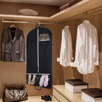 Giysi Çantası Toz Geçirmez Dolap Saklama Çantası 2 Cepli Takım Elbise Elbiseler Palto Ev Seyahat için Kapak Çanta