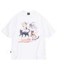 CPGN STUDIO Dtp Crayon Cat White Short Sleeve T-Shirt