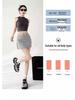 2025 Spicy Girl Yoga Midi Skirt with Slit – Anti-Exposure, Slimming, Summer Sports Fashion