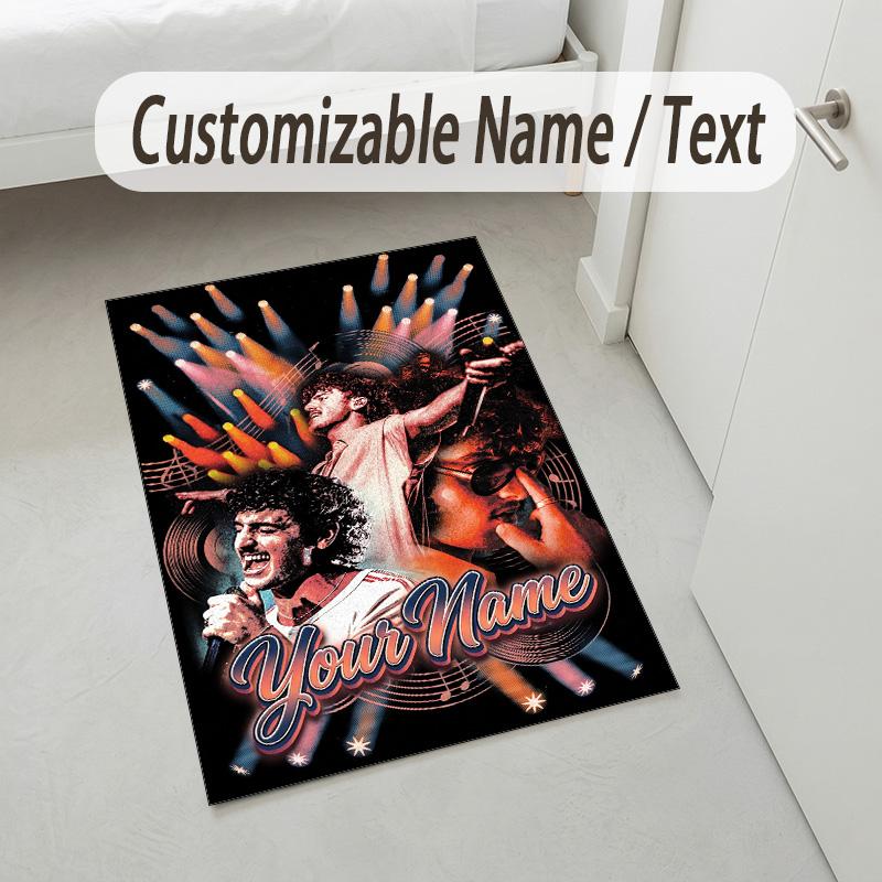 Personalized Crystal Velvet Carpet,Benson Boone Custom Printed Name, Plush Area Rug For Home Indoor Decor