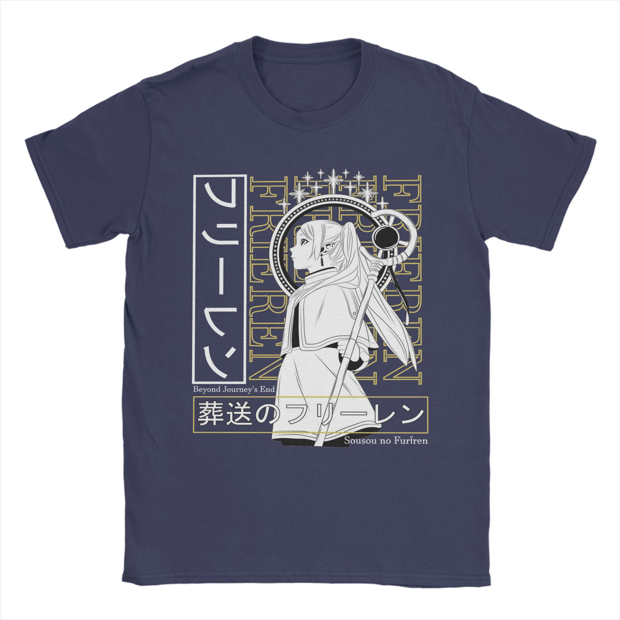 

Frieren The Slayer T-Shirt Men Vintage Cotton Tee Shirt Round Collar Short Sleeve T Shirts Unique Clothes 4XL