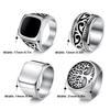 Stainless Steel Celtic Triquetra Cast Ring for Men: European & American Style Finger Jewelry