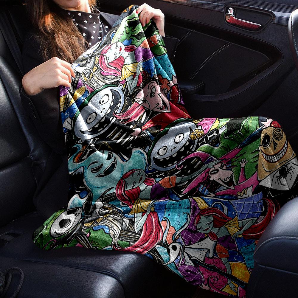 Nightmare Before Christmas Characters Blanket Soft Throw Blanket For Home Bedroom Bed Sofa Travel Office Solid Christmas Blanket